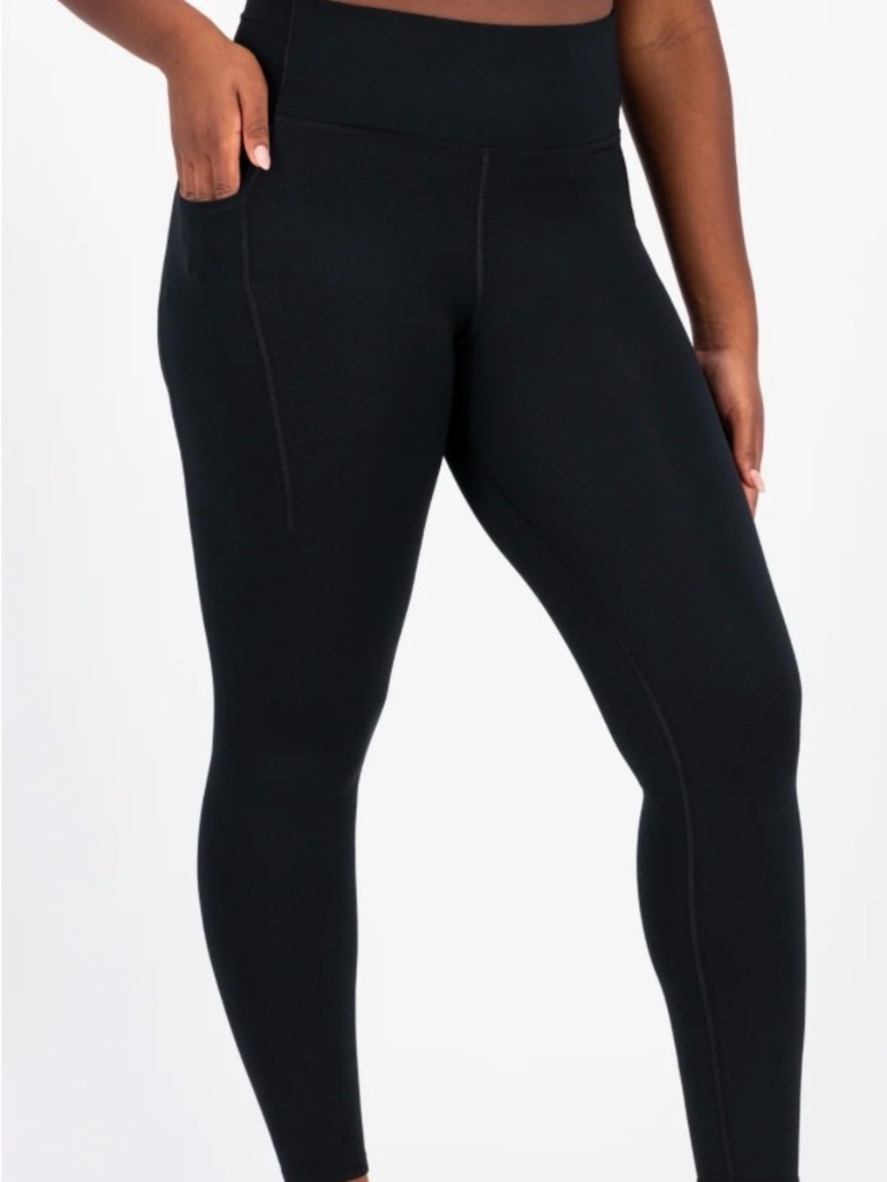 Varsity Spirit Women's Black High-Waisted Ankle Leggings Cheerleading XL Sporty